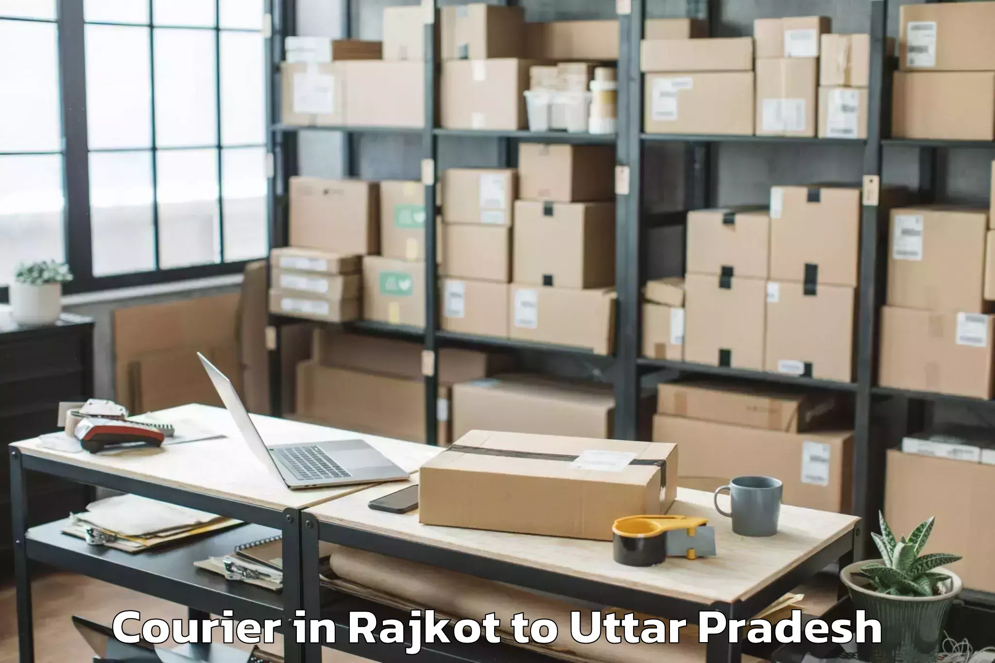 Book Rajkot to Gabhana Courier Online